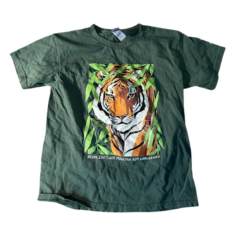 Green Bronx Zoo Tiger Mountain Kids T-Shirt